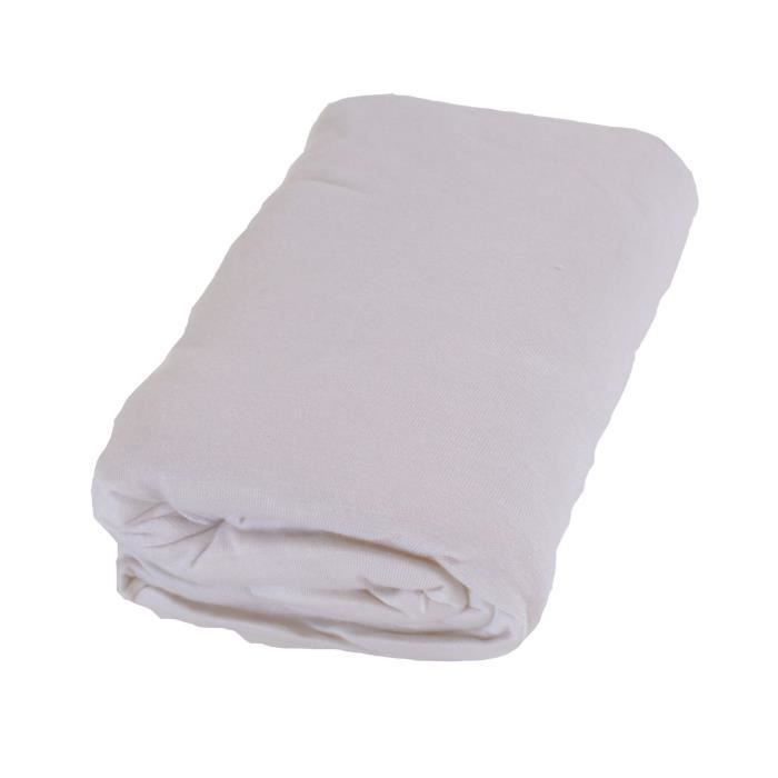 DOUX NID LOT 2 Draps-housse BAMBOU 40x80 cm Perle