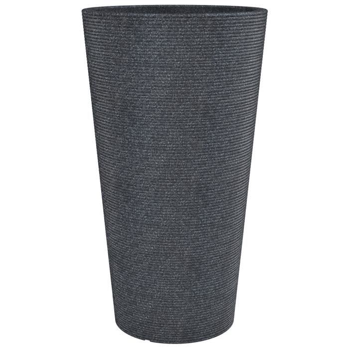 SCHEURICH Pot en plastique rotomoule Coneo High 243 39 x 70 cm Noir granite
