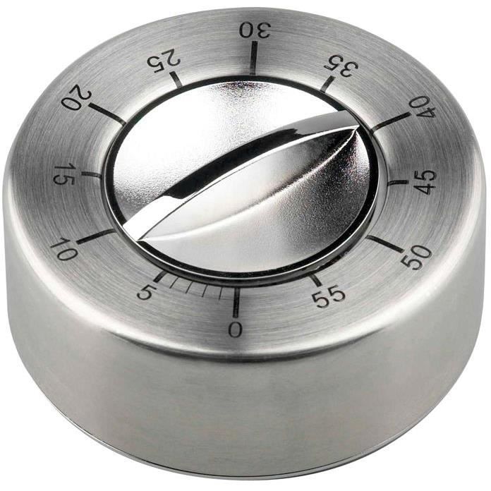 Minuteur mécanique aimanté - inox