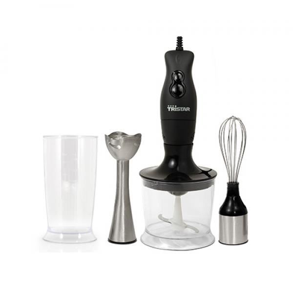 TRISTAR MX-4146 Mixeur plongeant avec hachoir - Noir