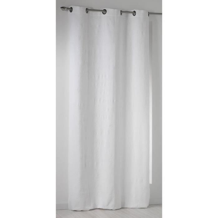 Rideau à oeillet 140x260 piqué coton THEA BLANC - Achat / Vente ... Rideau à oeillet 140x260 piqué coton THEA BLANC - Achat / Vente ...