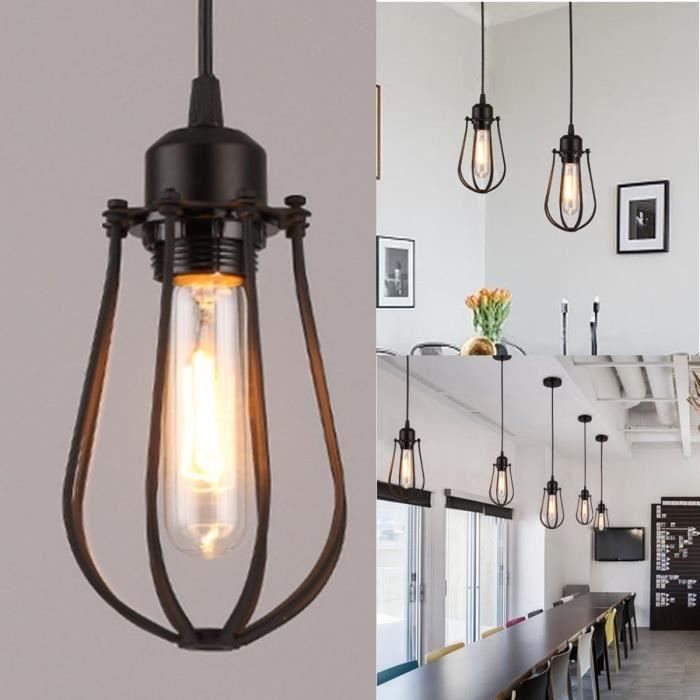 R tro Vintage LED Lampe  Suspension Plafonnier  Luminaire 