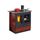 Godin - cuisinière à bois 6.5kw rouge - 241100carm