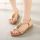 Sandales Cuir Chaussures Femme Beige