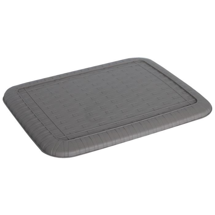 M-HOME Couvercle aspect osier 15L wengé
