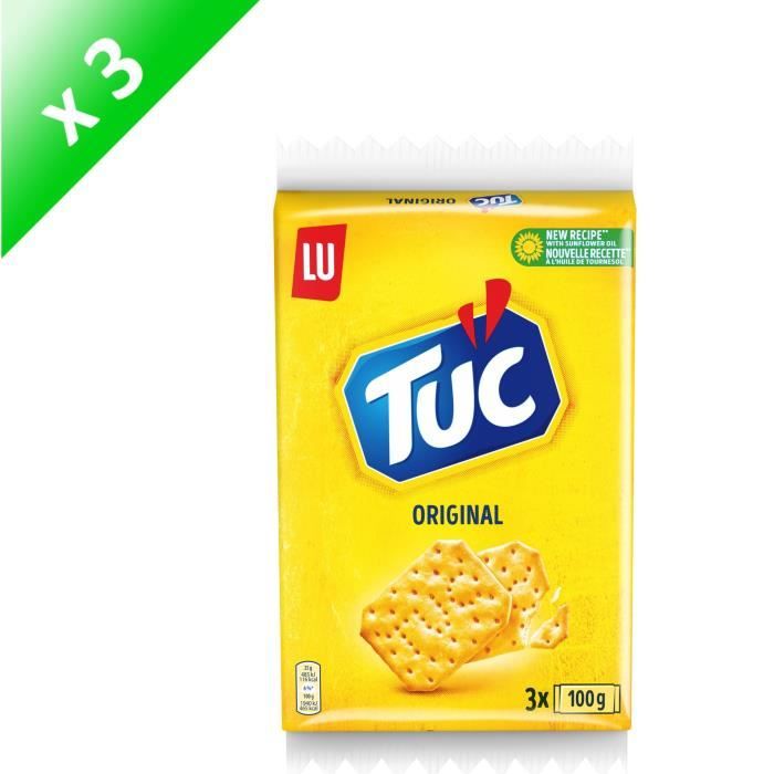 Lot de 3 LU Tuc Original Biscuits apéritifs crakers salés - 3 x 100 g