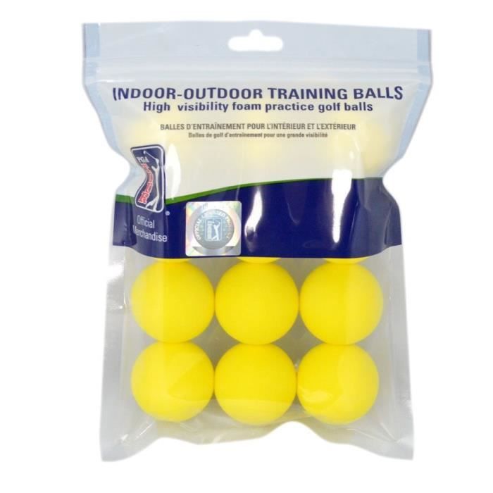 PGA TOUR Lot de 12 Balles de Golf en Mousse - Jaune