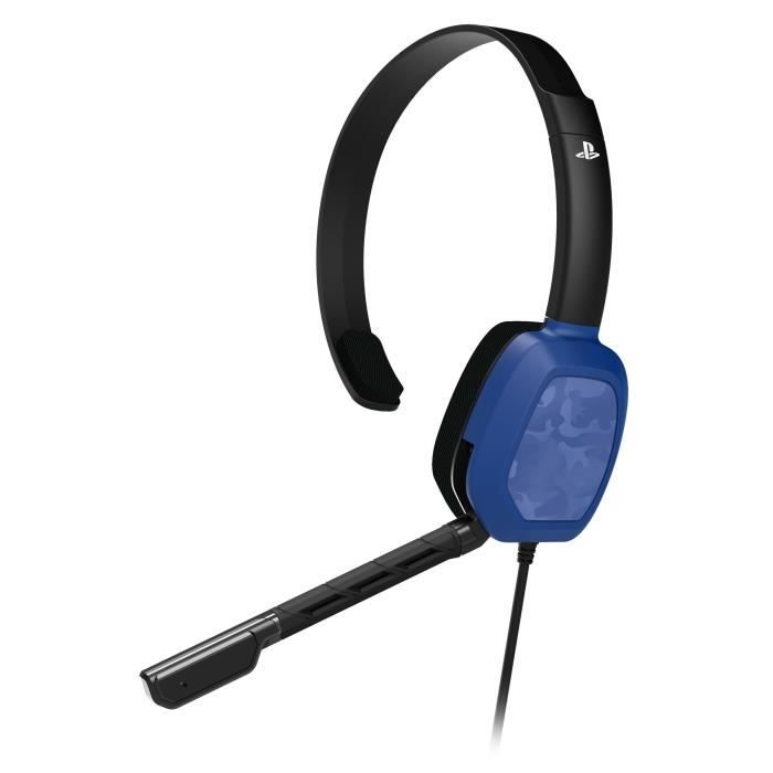 Casque Afterglow Chat LVL1 Camo Bleue pour PS4