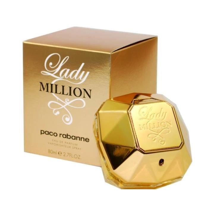 Paco Rabanne Lady Million 80ml Eau De Parfum Femme Vaporisateur