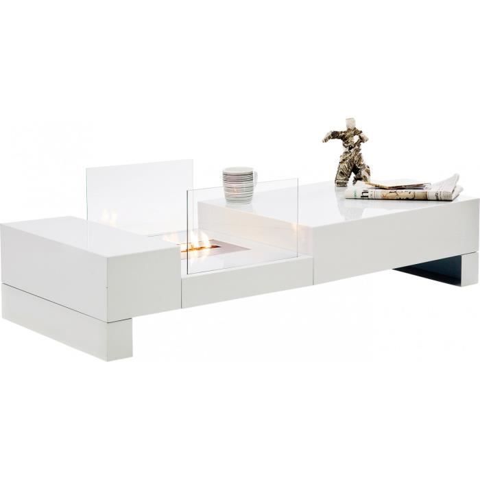 table basse cheminee bio ethanol