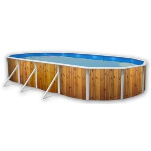 VETA Piscine ovale en acier avec kit d'été et tapis 730x366x120cm