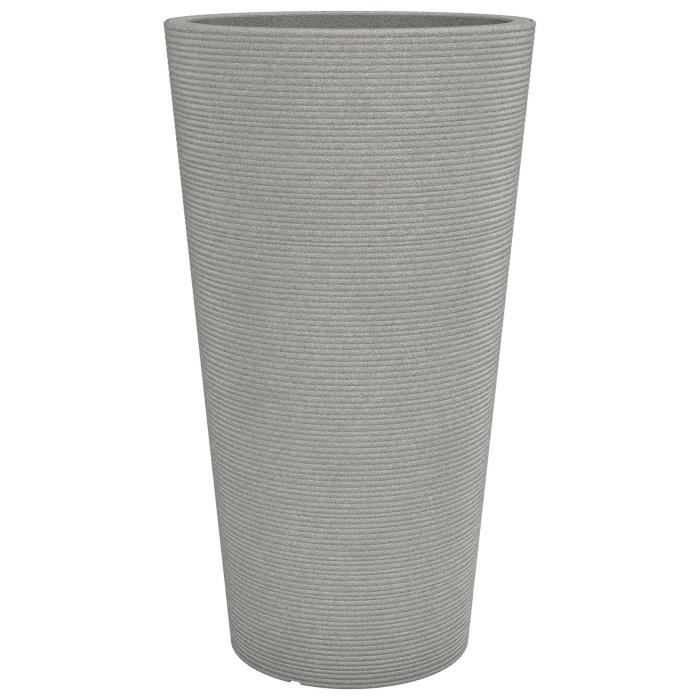 SCHEURICH Pot en plastique rotomoule Coneo High 243 - 39 x 70 cm - Taupe granite