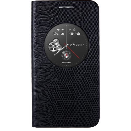 ANYMODE Etui à rabat à zone transparente pour Samsung Galaxy A3 - Noir