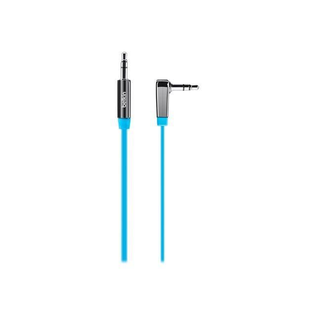BELKIN câble jack 3.5mm coudé bleu