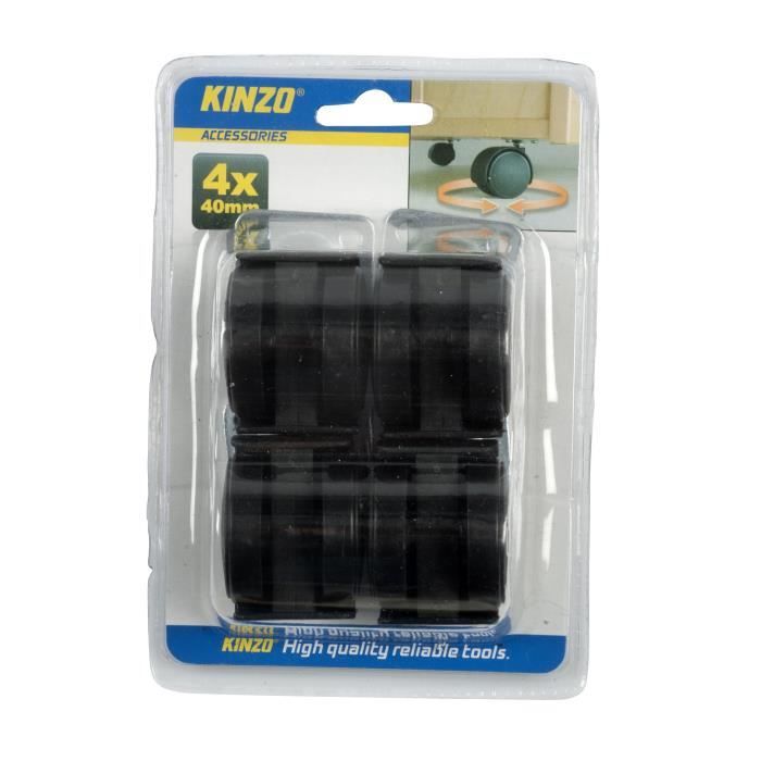 KINZO 4 Roulettes de meubles - 40 mm