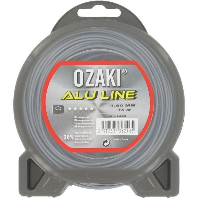 Coque fil nylon alu line OZAKI - Longueur: 15m, Ø: 1,60mm