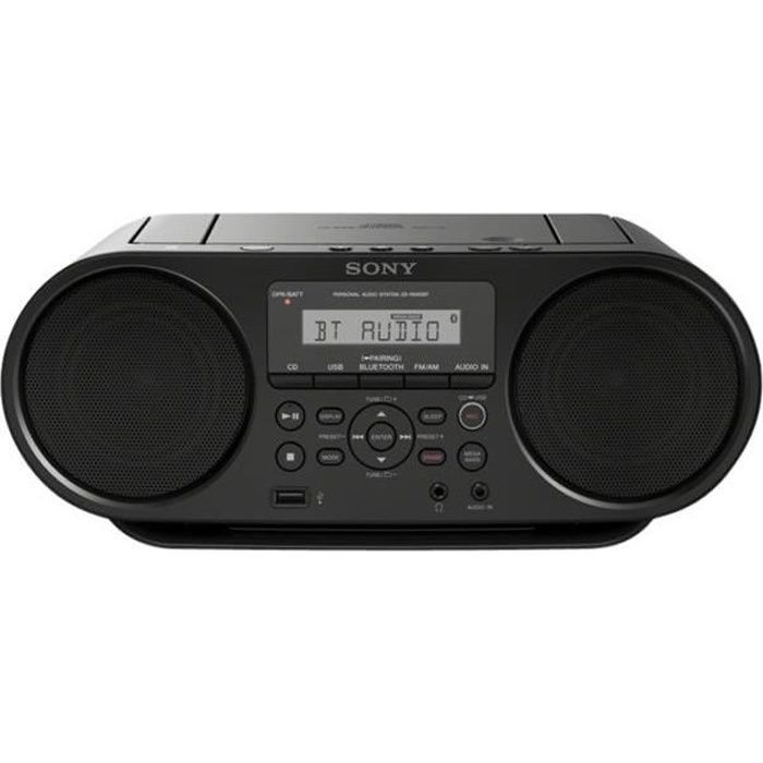 SONY - Boombox bluetooth - Lecture USB - Fonction mega bass - Noir