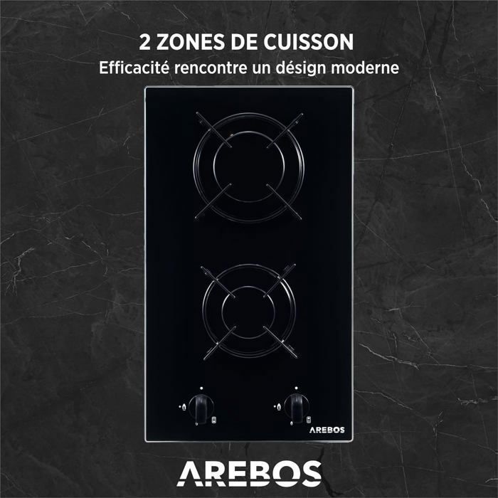 Cuisinière à Gaz Arebos en Verre de3