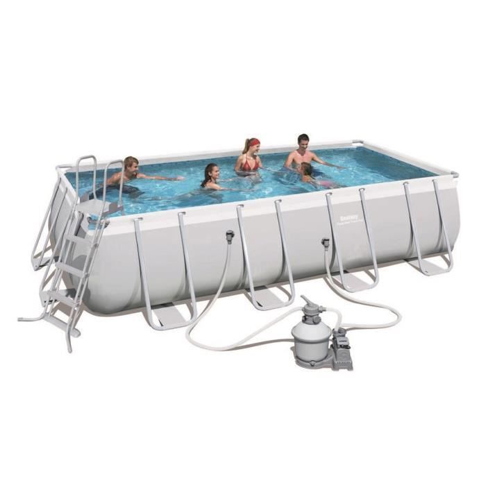 Bestway Kit Piscine Rectangulaire Power Steel Frame Pools 549x2