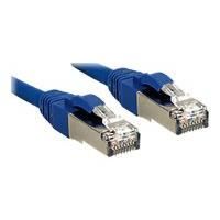 LINDY Câble réseau en cuivre - 6A S/FTP - LSOH - 500MHz - 0,5 m - Bleu