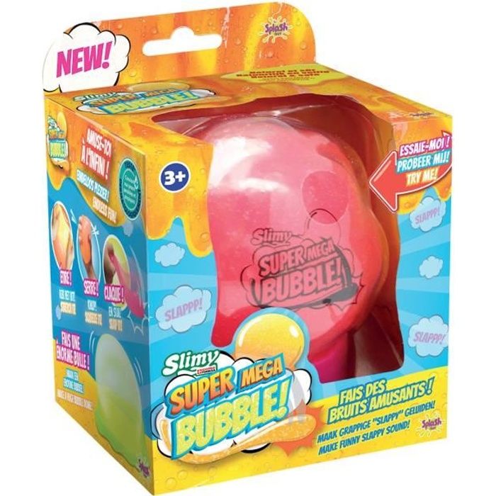 SPLASH-TOYS 31246 - Pâte à slime Super mega bubble - à étirer, claquer, malaxer - Faire des Bulles à l'infini - Modèle aléatoire Mul