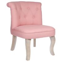 FAUTEUIL Fauteuil crapaud lin coloris Rose Clair - L46 x l FAUTEUIL Fauteuil crapaud lin coloris Rose Clair - L46 x l