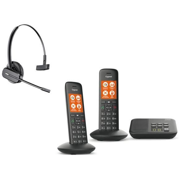 Gigaset C570a Duo Casque C565 Gap Téléphone Dect Avec Répondeur