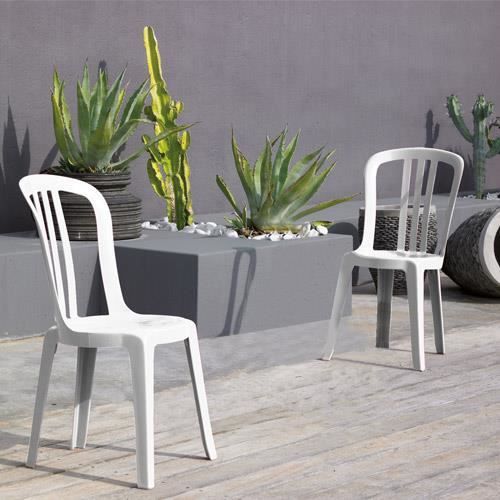 Bistrot Chaises Miami 2 Lot De Coloris Blanc cRj4AL35q