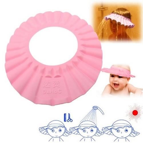 2 Bonnets De Douche Bébé Réglables - Visière étanche - Protection Yeux Et Oreilles - EVA Souple