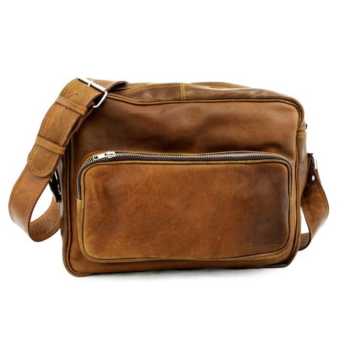 Marius Bolsa Vintage De Cuero Paul Negocios Bag Satchel UX6Uz