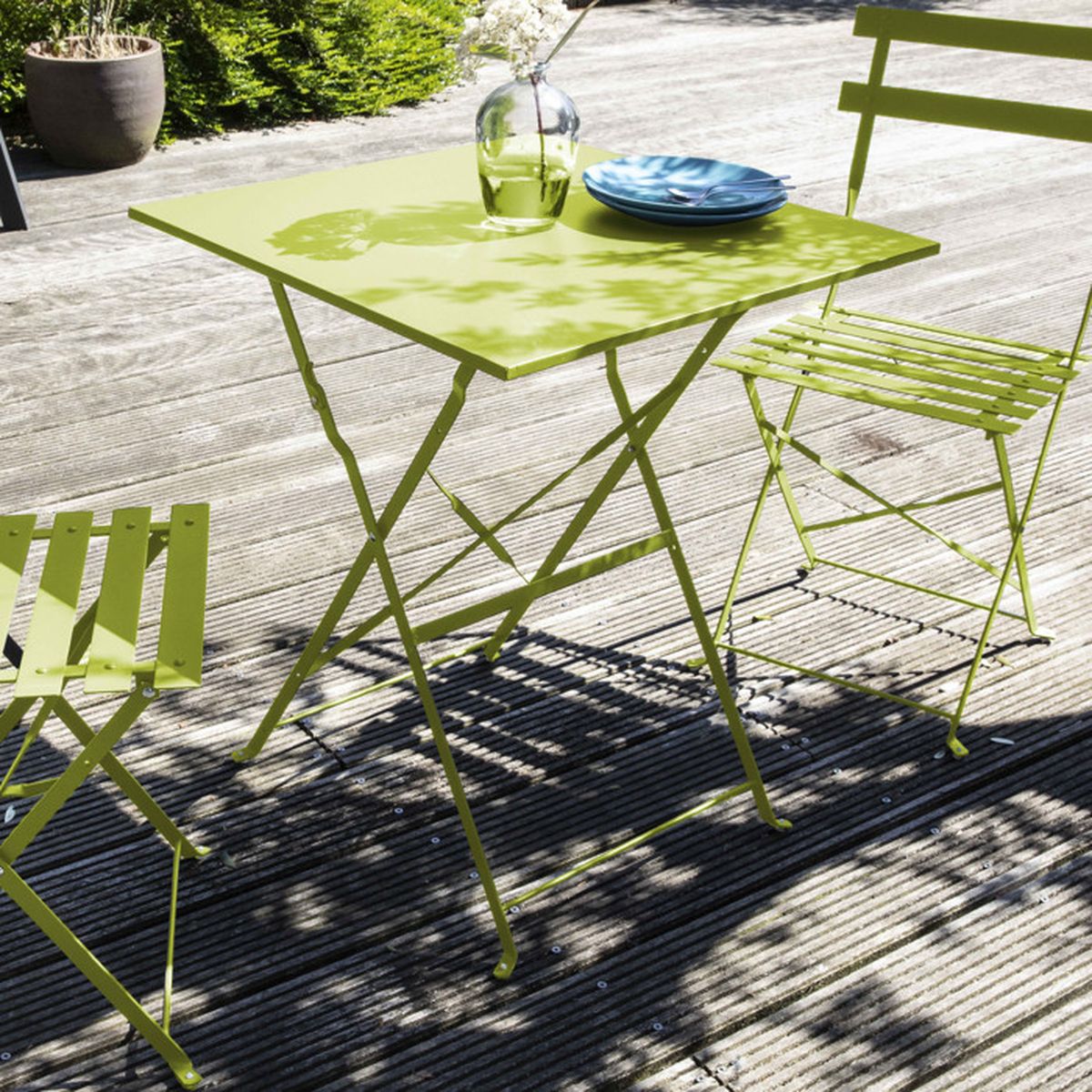 Meubles De Jardin Et Terrasse Table De Jardin 70x70cm En Plastique