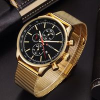 MONTRE Montre Homme Luxe Sport Table à Quartz Or Acier In MONTRE Montre Homme Luxe Sport Table à Quartz Or Acier In