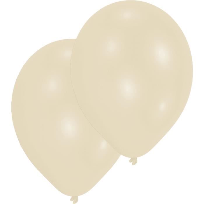 AMSCAN Lot de 10 Ballons en latex Premium 27,5 cm/11'' - Beige crème