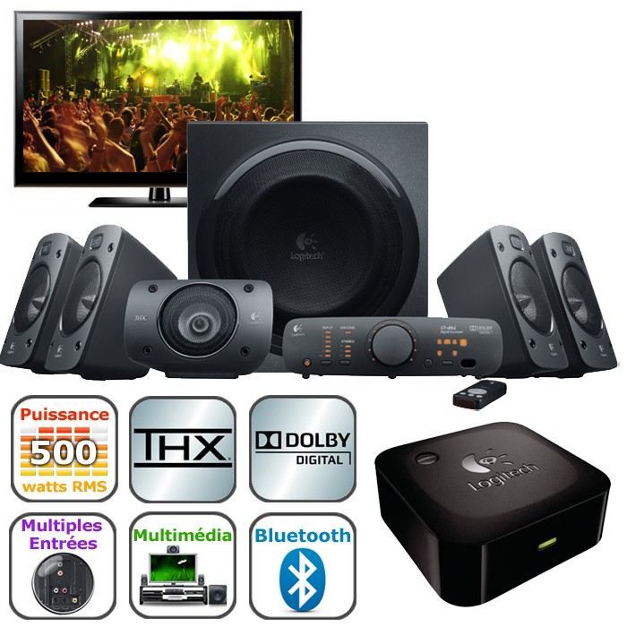 Logitech Speaker System Z906 & Bluetooth Adapter