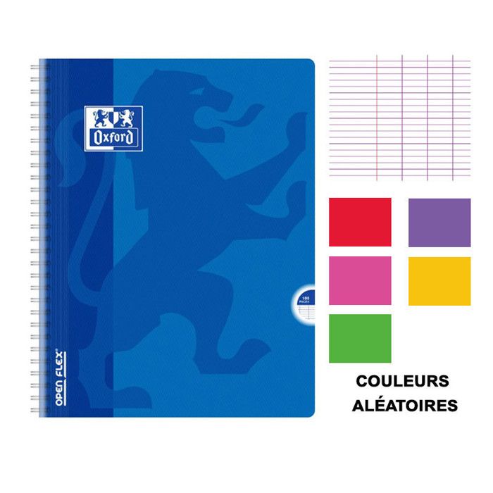 OXFORD Cahier Openflex - Reliure intégrale - 100 pages - 32 cm x 24 cm x 0,7 cm
