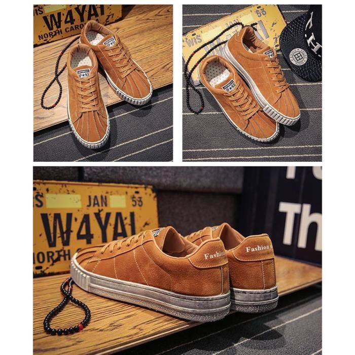 Hommes Sneakers Coquilles Toile De Chaussures Casual ARRqxBr