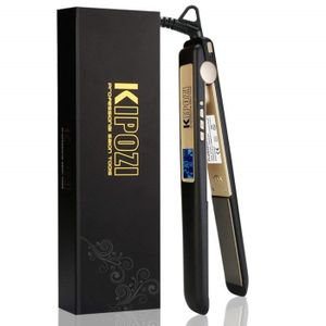 Lisseur Cheveux Fer à lisser Professionnel KIPOZI Titane 230°C anti frisottis à Ecran LCD et fonction multi-voltage Lisseur Cheveux Fer à lisser Professionnel KIPOZI Titane 230°C anti frisottis à Ecran LCD et fonction multi-voltage