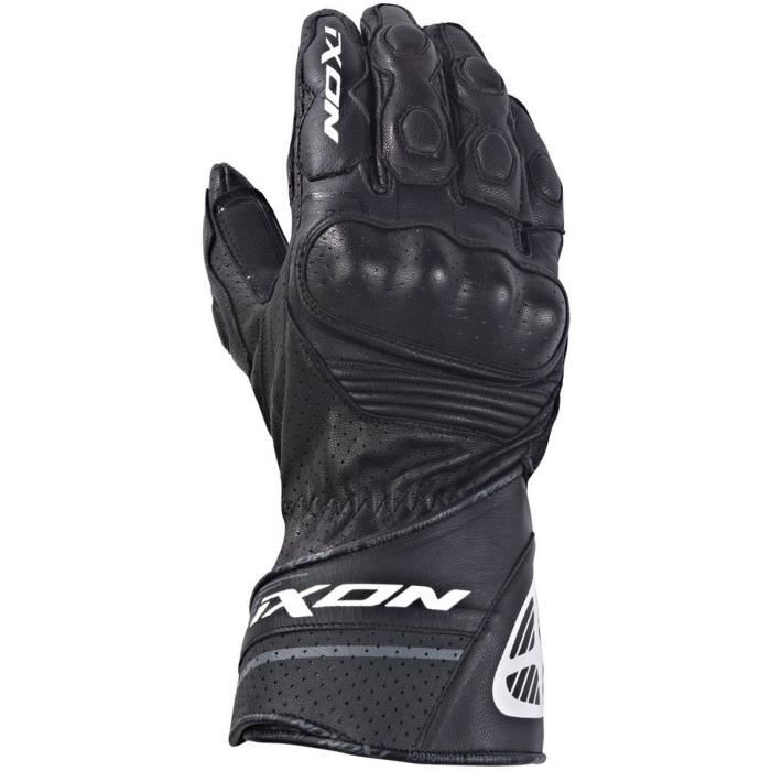 IXON RS Rallye HP Gants Moto Cuir Noir.Homologué EPI (loi du 20/11/2016)