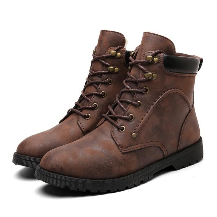 bottines homme marron lacets