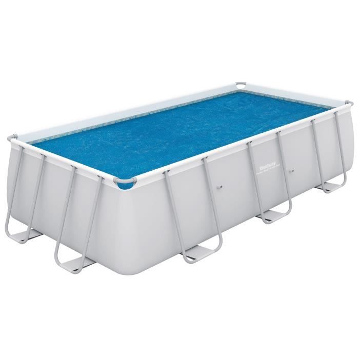 BESTWAY Bâche solaire pour Power Steel Frame Pools 488x274x122cm - 457x247cm