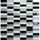 Carrelage mosaïque en verre. Blanc Noir Argent po