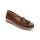 Mocassins cuir lisse à pompons grande largeur