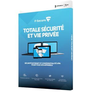 F Secure Pack Total (Freedome + Safe) - 5 appareils / 1 an - Sécurité Internet et Confidentialité