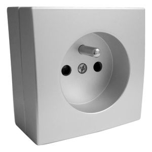 Prise 2P+T 16A saillie Bel'Vue chrome