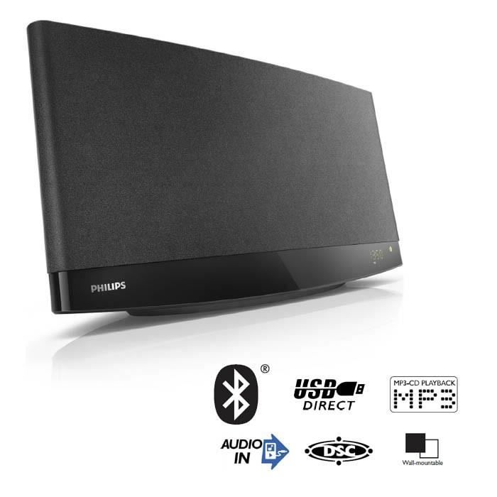PHILIPS BTM2280 Micro Chaîne HiFi Bluetooth Bass Reflex