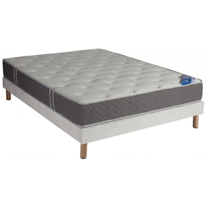 Ensemble Someo Matelas Tamise Royal 2012 Sommier Pieds 140x190