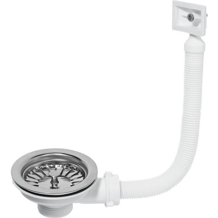 WIRQUIN Bonde à panier - Inox - Évier à 1 bac Ø 90 mm