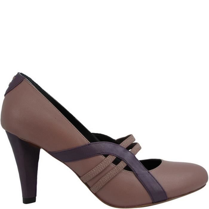 Gia Militaire Femme Cuir Escarpin En Violet qzt7PWRW