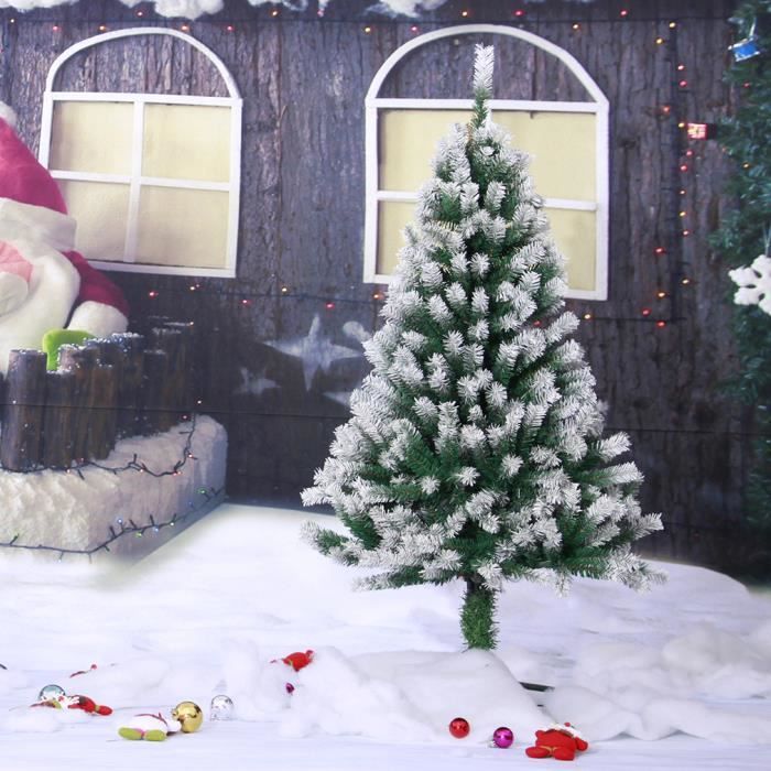 Grand sapin de Noël artificiel blanc de neige de pulvérisation de 1.5m