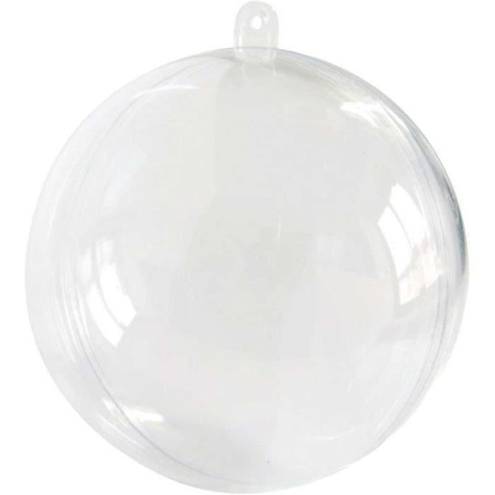 boule de noël transparente personnalisée